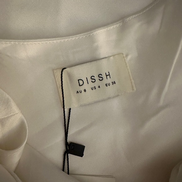 DISH AISLE WHITE FRONT BOW MIDI DRESS - 4 - Picture 6 of 14